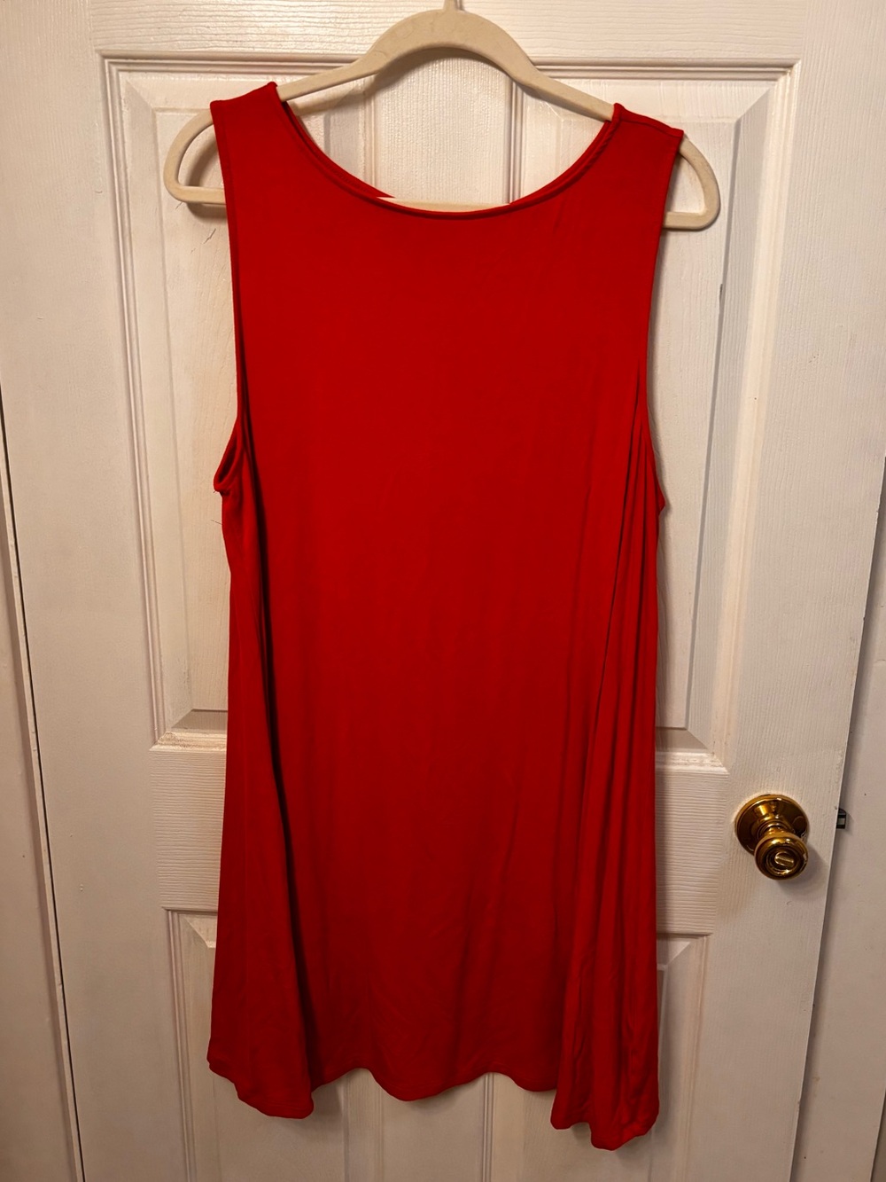 Sleeveless Tomato Red Swing Tank Top